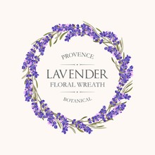 Card With Lavender Wreath
