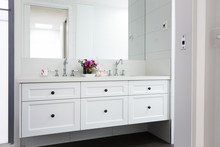 Wall Hung Vanity In A Luxury Hamptons Styled Bathroom