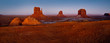 Monument Valley panorama, red desert canyon at night, USA