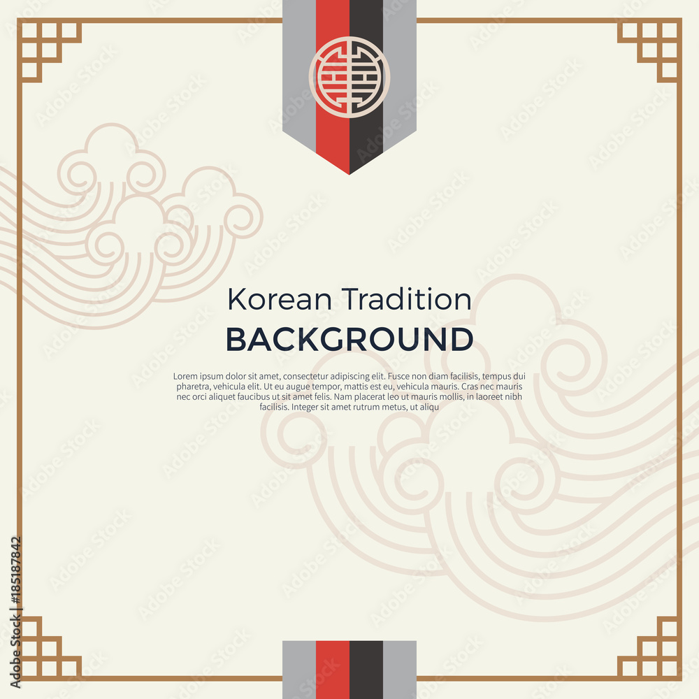 Korean traditional pattern background banner Stock Vector | Adobe Stock
