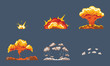 © Idey - Animation of the explosion effect, broken into separate frames.
