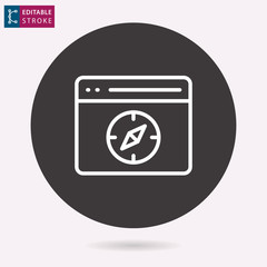 Wall Mural - browser line vector icon. editable stroke.