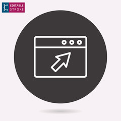 Wall Mural - browser line vector icon. editable stroke.