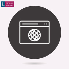 Wall Mural - browser line vector icon. editable stroke.