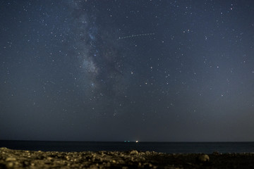 milky way at the beach