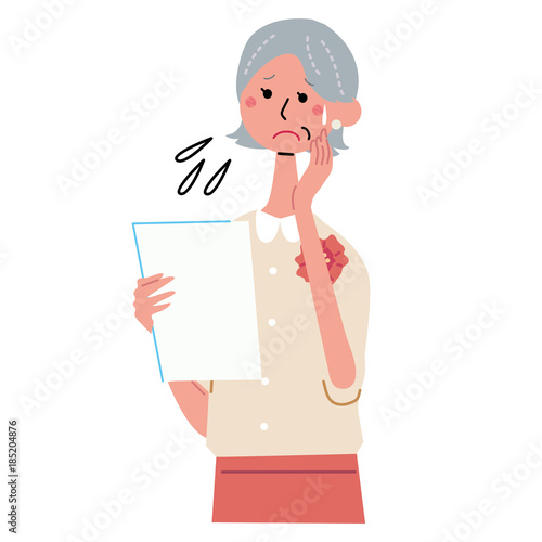 書類 シニア女性 困る Stock Vector Adobe Stock 書類 シニア女性 困る Stock Vector Adobe Stock
