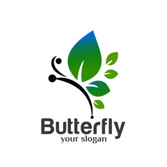 Wall Mural - Butterfly Logo Design Template Vector  