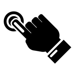 Cursor hand click icon, simple black style