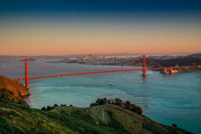 Evening Vista Near Golden Gate Bridge, California