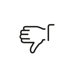 Sticker - Hand showing thumb down gesture line icon