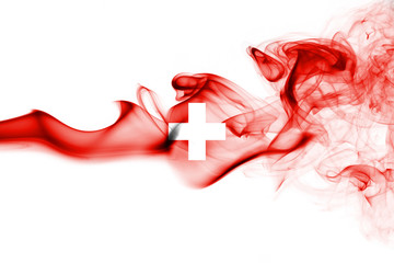 Wall Mural - Switzerland smoke flag