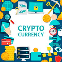 Wall Mural - Cryptocurrency Paper Template