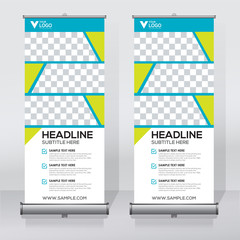 Wall Mural - Roll up sale banner design template, abstract background, pull up design, modern x-banner, rectangle size.