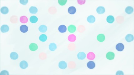 Sticker - Polka Dots. Colorful handrawn animation. Seamless looping