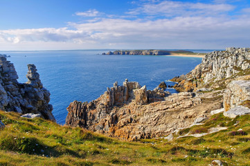 Sticker - Pointe de Pen-Hir in der Bretagne - Pointe de Pen-Hir in Brittany