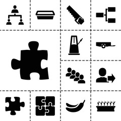 Wall Mural - Group icons. set of 13 editable filled group icons