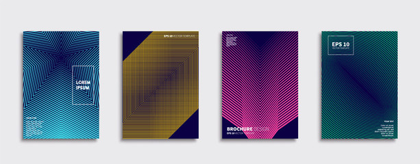 Vector cover designs. Future Poster template. Smartphone modern background set.