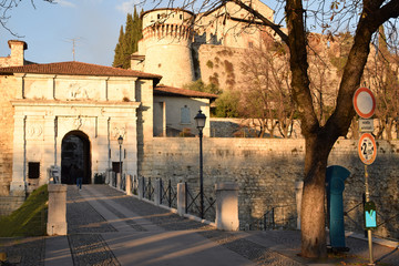 Wall Mural - View of the historic Castle from the city of Brescia - Brescia - Italy 07