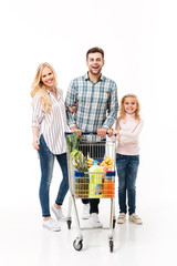 Poster - Full length portrait of a happy family