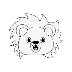 Wall Mural - Cute lion cartoon