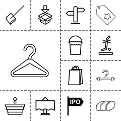 Sticker - Empty icons. set of 13 editable outline empty icons