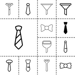 Canvas Print - Neck icons. set of 13 editable outline neck icons