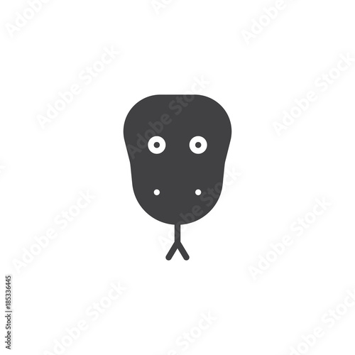 Snake head icon vector, filled flat sign, solid pictogram isolated on white Poster