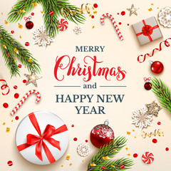 Wall Mural - light cristmas card