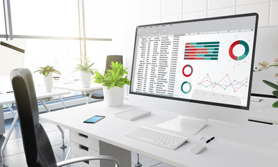 computer office financial planning accounting report