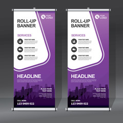 roll up sale banner design template, abstract background, pull up design, modern x-banner, rectangle