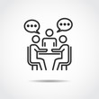 © ronnarid - meeting icon vector illustration