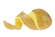 Potatoes With Peel Isolated On A White Background