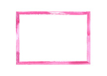 Magenta Pink Watercolor Grunge Frame