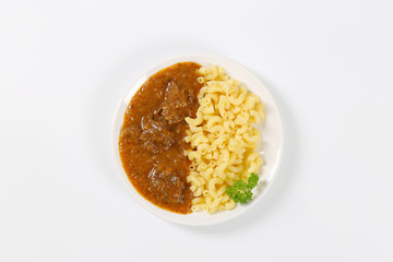 Wall Mural - beef goulash with macaroni