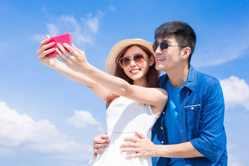 Poster - couple selfie happily