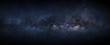canvas print picture - Panorama milky way galaxy with stars and space dust in the universe