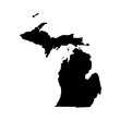 © tatyanabez1970 - Map of the U.S. state of Michigan on a white background