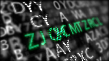 Wall Mural - secret code on computer screen
