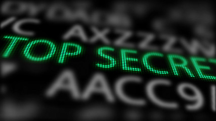 Wall Mural - secret code on notebook screen