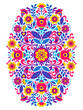 geometric ethnic decoration. Fashion mexican, navajo or aztec, native american ornament.  Colored vector design element for frame and border, textile, fabric or paper print. Vector illustration 