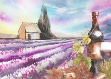 Vintage Lavender Field Scrapbook Free Stock Photo - Public Domain Pictures