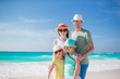 © travnikovstudio - Parents and kids on beach vacation. Closeup of family