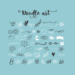 Wall Mural - Handdrawn vector doodles.