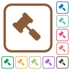 Sticker - Judge hammer simple icons