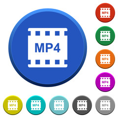 Canvas Print - mp4 movie format beveled buttons