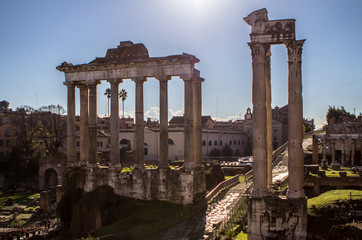 Poster - Temple of Saturn, Roman Forum in Rome, Italy