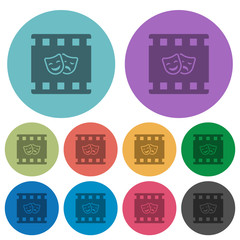 Sticker - Theatrical movie color darker flat icons