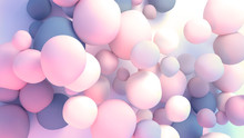 3d Rendering Picture Of Colorful Balls. Abstract Wallpaper And Background.