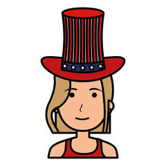 Poster - woman with USA hat