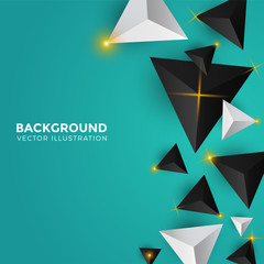 Wall Mural - Abstract Triangle Background. 3D Triangles. Modern Wallpaper. Vector illustration